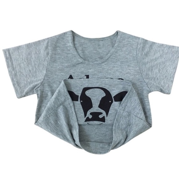 🆕 Boys Gray "Ask Me About My Cow" T! 🆕 - Picture 4 of 4